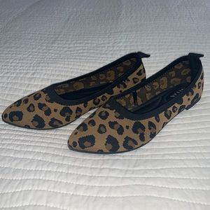 Mia Leopard Print Pointed Toe Flats